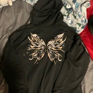 Butterfly zipper hoodie